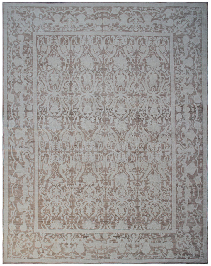 10'x13' Wool & Silk Area Rug | Ukranian Design Luxury Rug