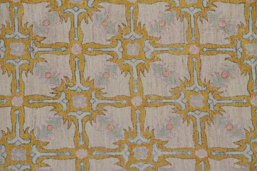 10'x13' Yellow Wool Rug |Geometric Design | Ariana Modern Rug