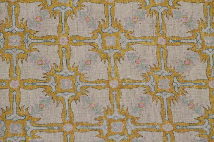 10'x13' Yellow Wool Rug |Geometric Design | Ariana Modern Rug