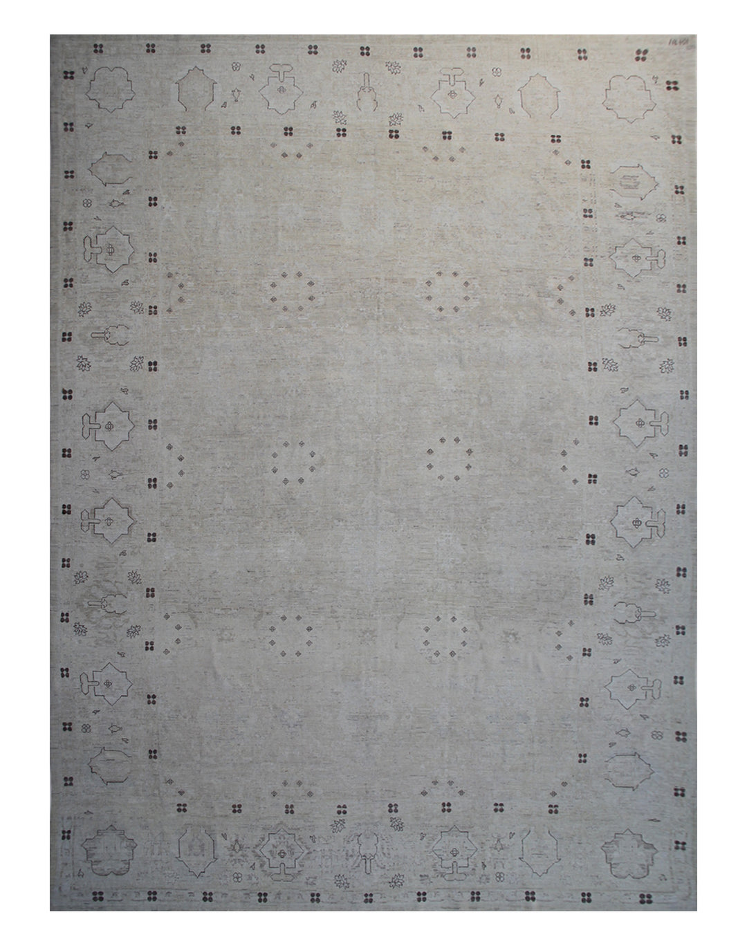 10'x14' Wool Area Rug | Earth Tone | Agra Design Rug