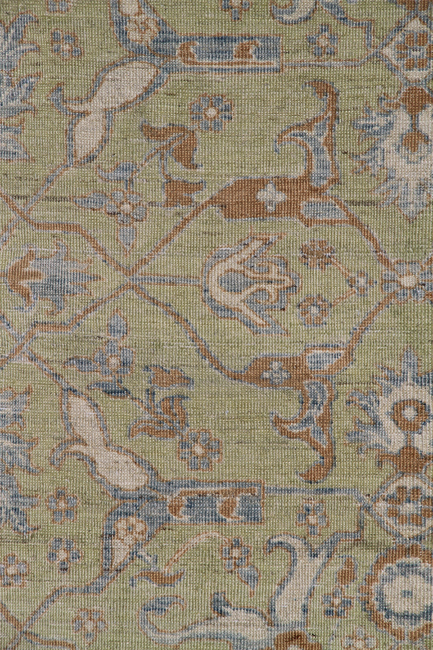 10'x14' Persian Design Rug |Ariana Traditional Green Hand Knotted Rug