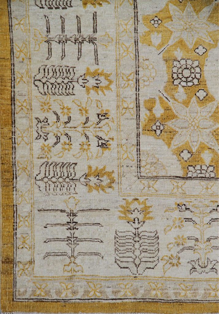 10'x8' Transitional Hand-Knotted Rug | Floral Tabriz Design Rug