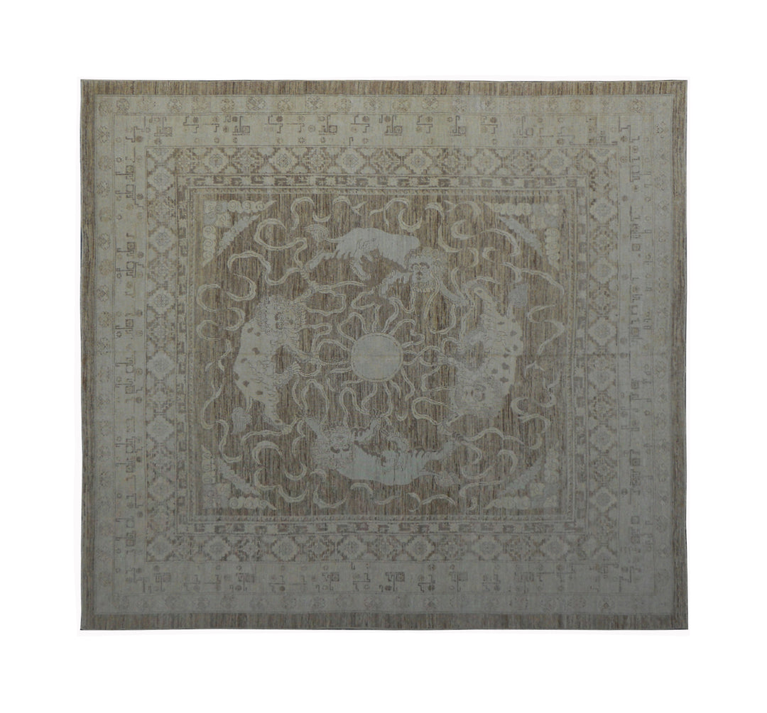 10'x10' Square Wool Rug | Ariana Square Samarkand Design Rug