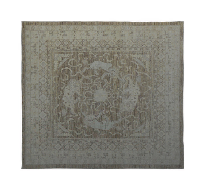 10'x10' Square Wool Rug | Ariana Square Samarkand Design Rug