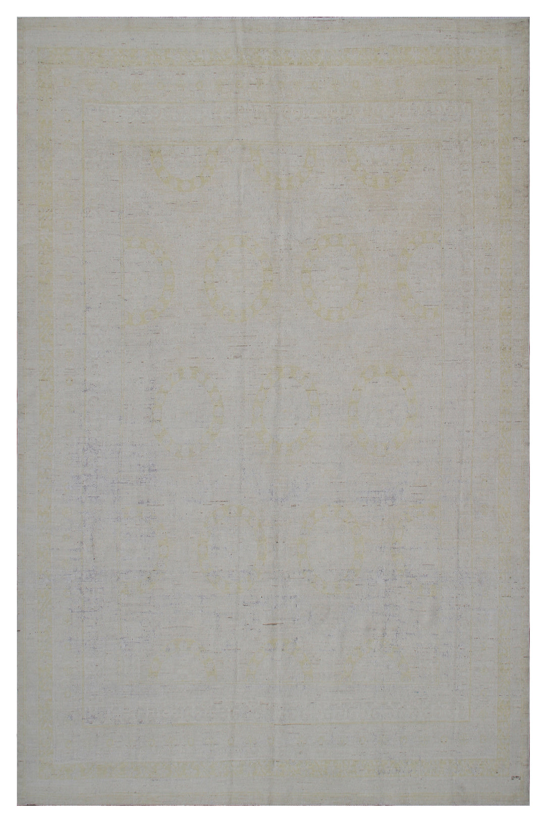 11'x8' Hand-Knotted Rug | Pale | Vintage Khotan Design