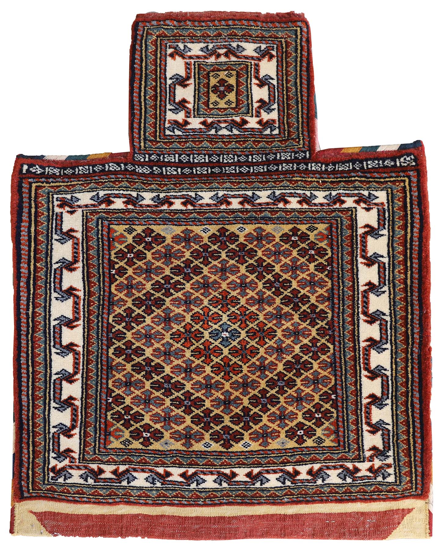 2x3 Tribal Pattern Hand Knotted Wool Salt Bag