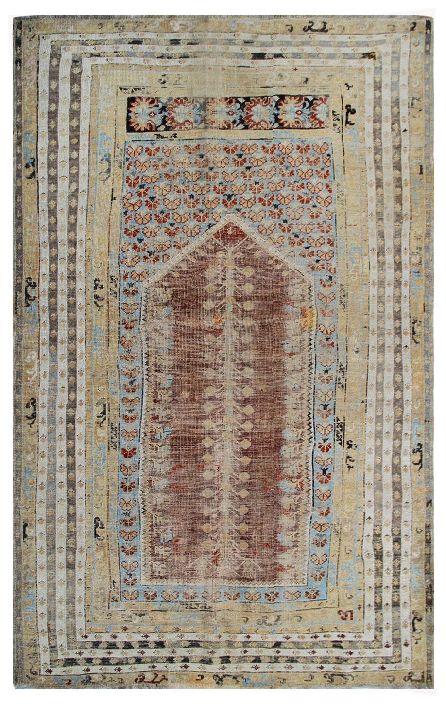 4'x6' Antique and Semi Antique Turkish Prayer Rug
