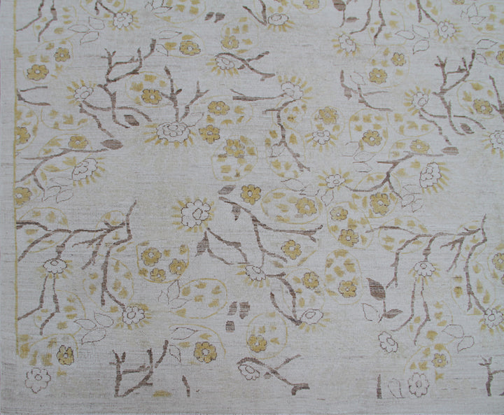 9'x12' Hand-knotted Wool Rug | Floral area Rug