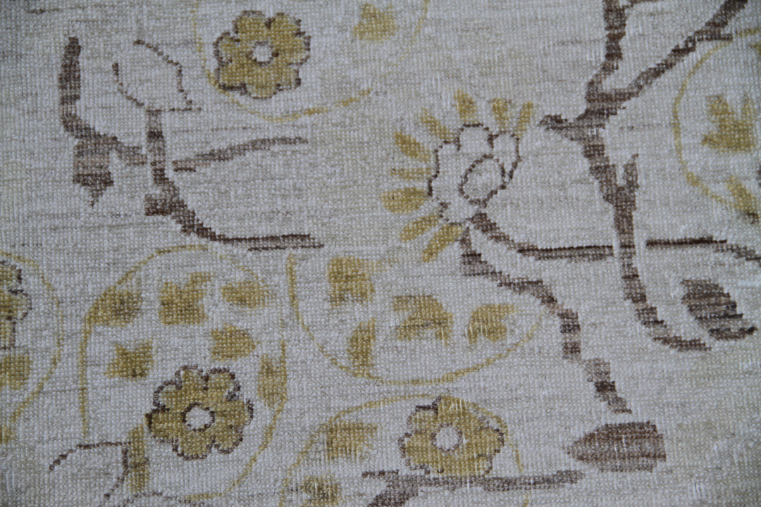 9'x12' Hand-knotted Wool Rug | Floral area Rug