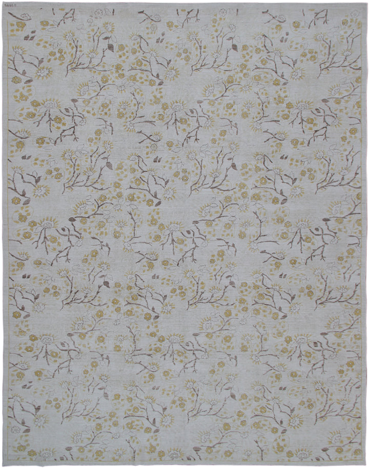 9'x12' Hand-knotted Wool Rug | Floral area Rug