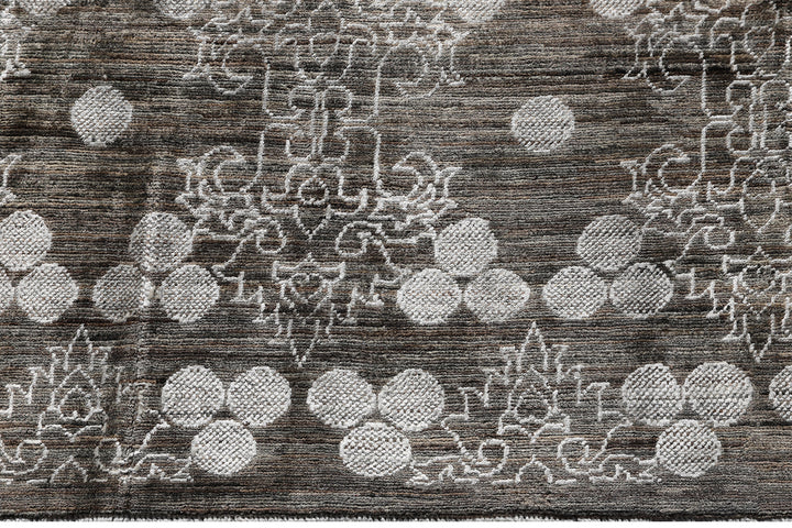 12'x9' Modern Rug | Ottoman Modern Design | Dark Grey Rug