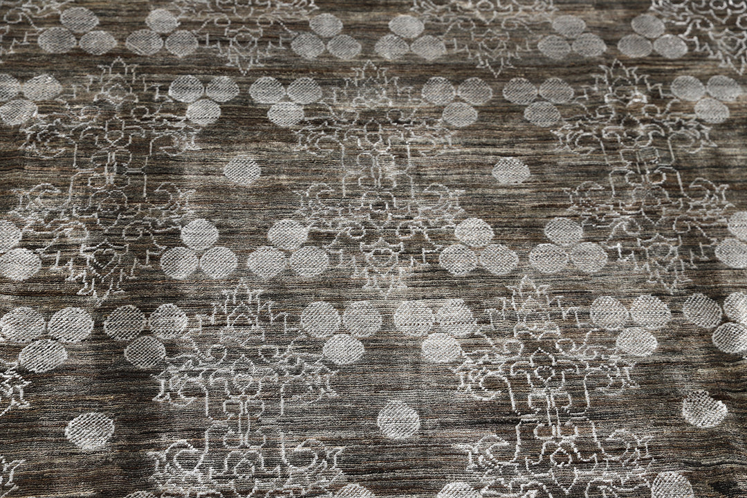 12'x9' Modern Rug | Ottoman Modern Design | Dark Grey Rug