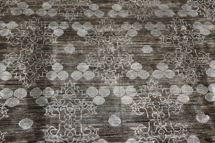 12'x9' Modern Rug | Ottoman Modern Design | Dark Grey Rug
