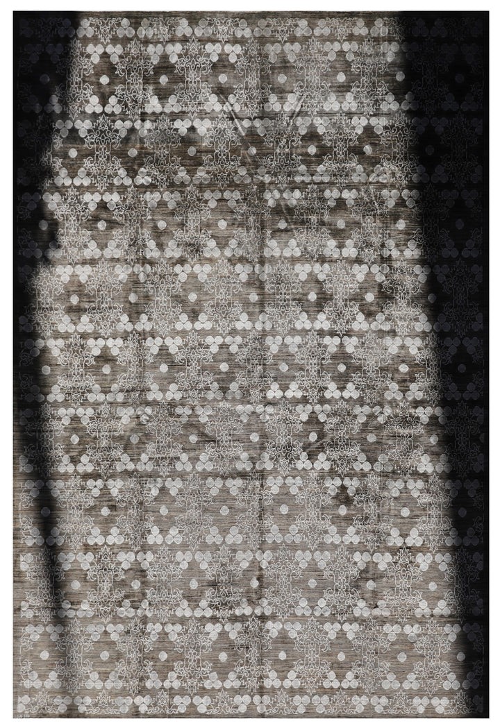 12'x9' Modern Rug | Ottoman Modern Design | Dark Grey Rug