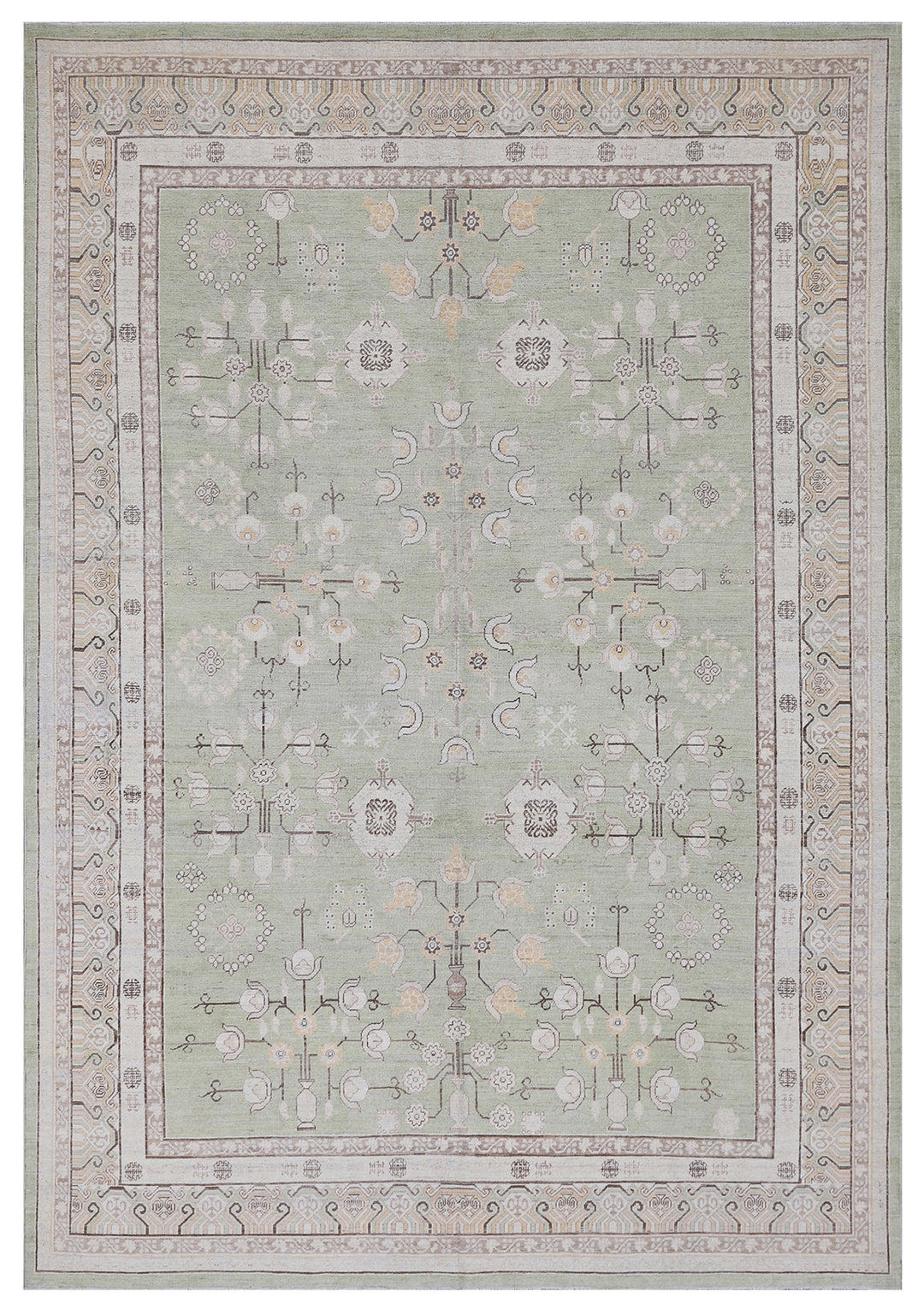 13'x9' Ariana Traditional Geometric Samarkand Design Rug