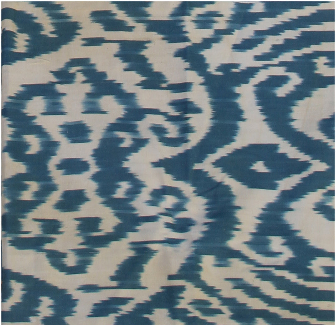 12"x17" Ikat Blue and Cream Pillowcase