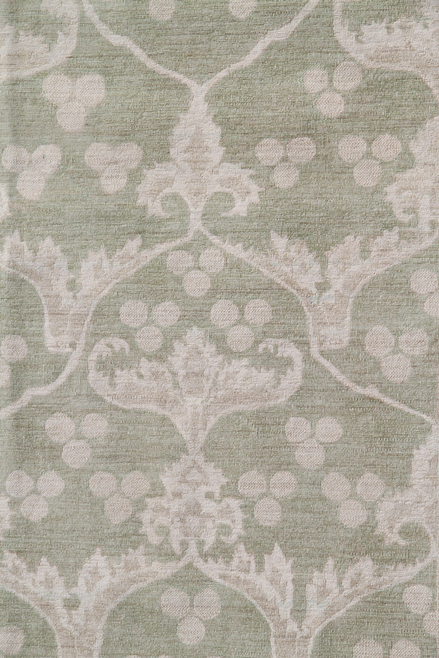 10'x14' Green Soft Pink Ivory Silk and Wool Ottoman Design Ariana Luxury Rug