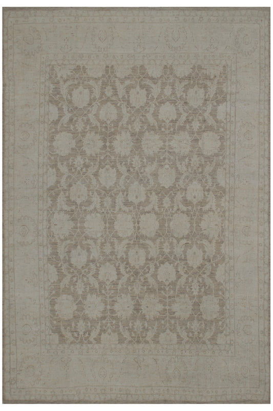 9'x14' Ariana Traditional Agra Floral Brown Beige Rug