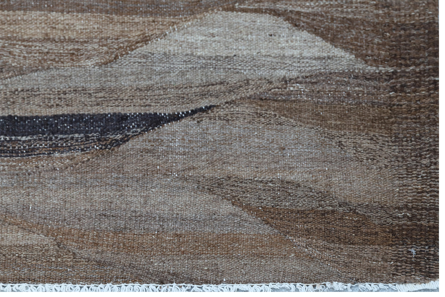 12x14 Ariana Dark Brown Grey Beige Kilim