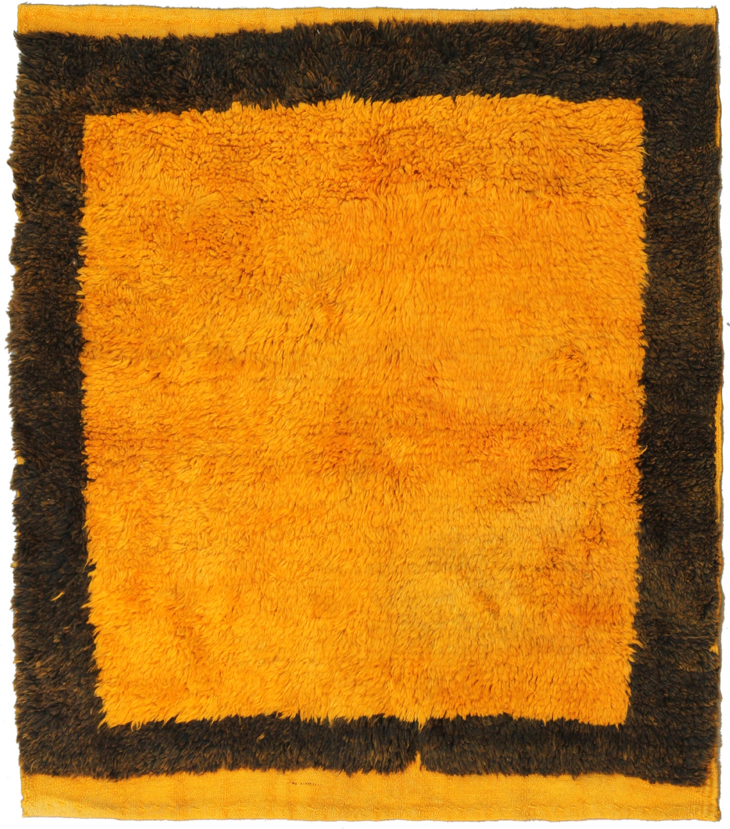 3x4 Yellow Vintage Shaggy Tulu Rug