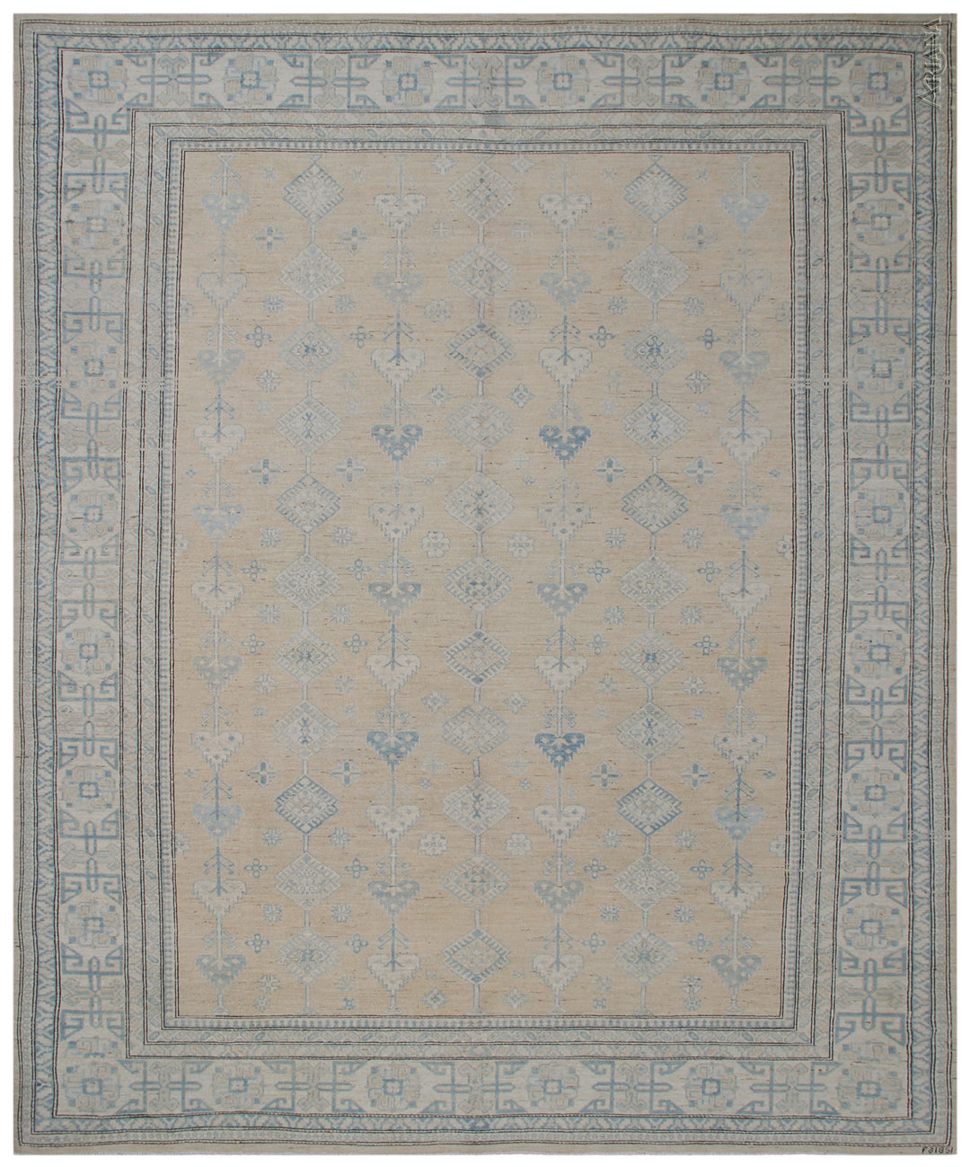 10x13 Ariana Geometric Soft Muted Hazara Rug