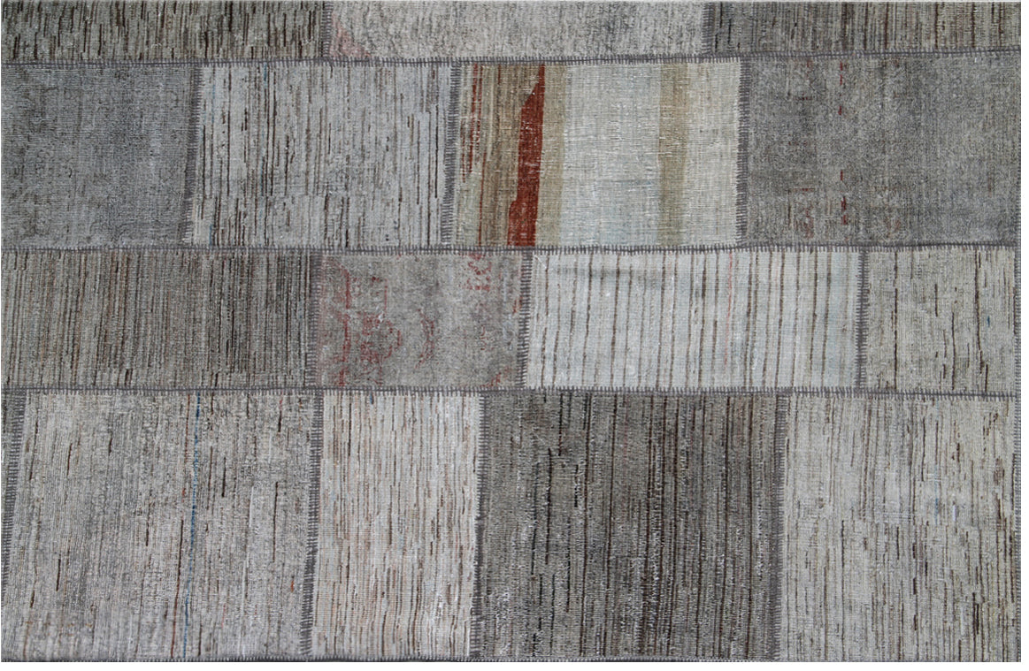 9'x12' Grey Ariana Patchwork Rug