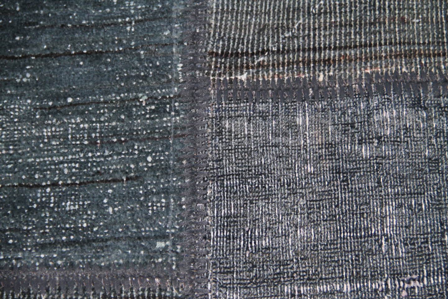 6x8 Overdye Blue Gray Ariana Patchwork Rug