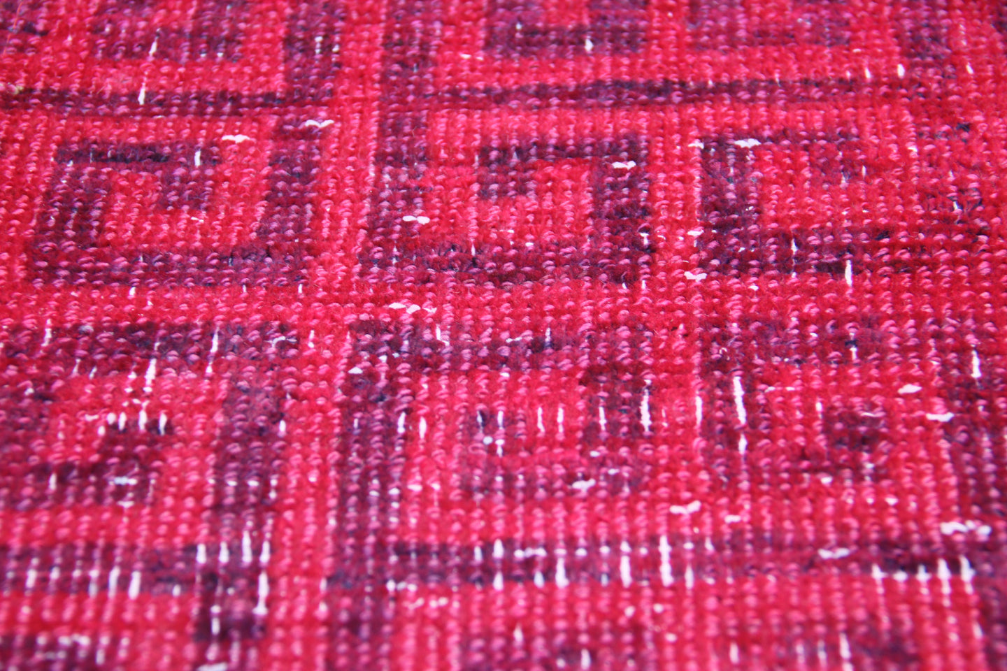 6x8 Overdye Burgundy Red Ariana Patchwork Rug