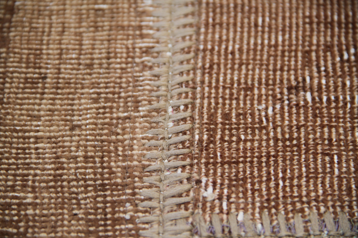 6'x8' Ariana Brown Patchwork Wool Rug