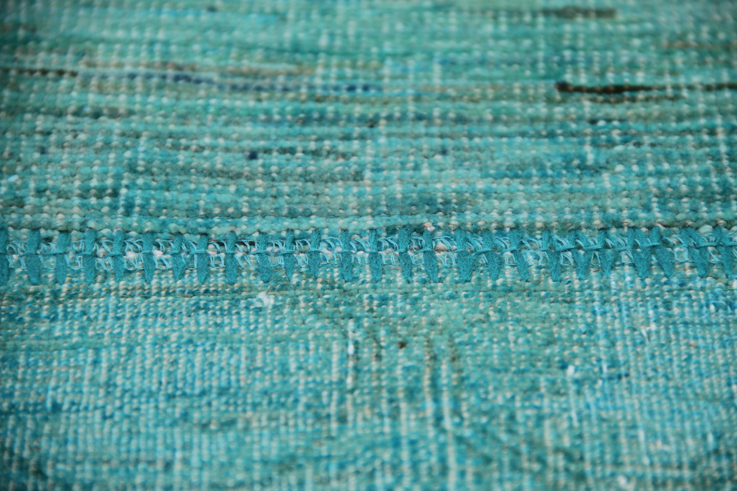 6x8 Overdye Turquoise Ariana Patchwork Rug