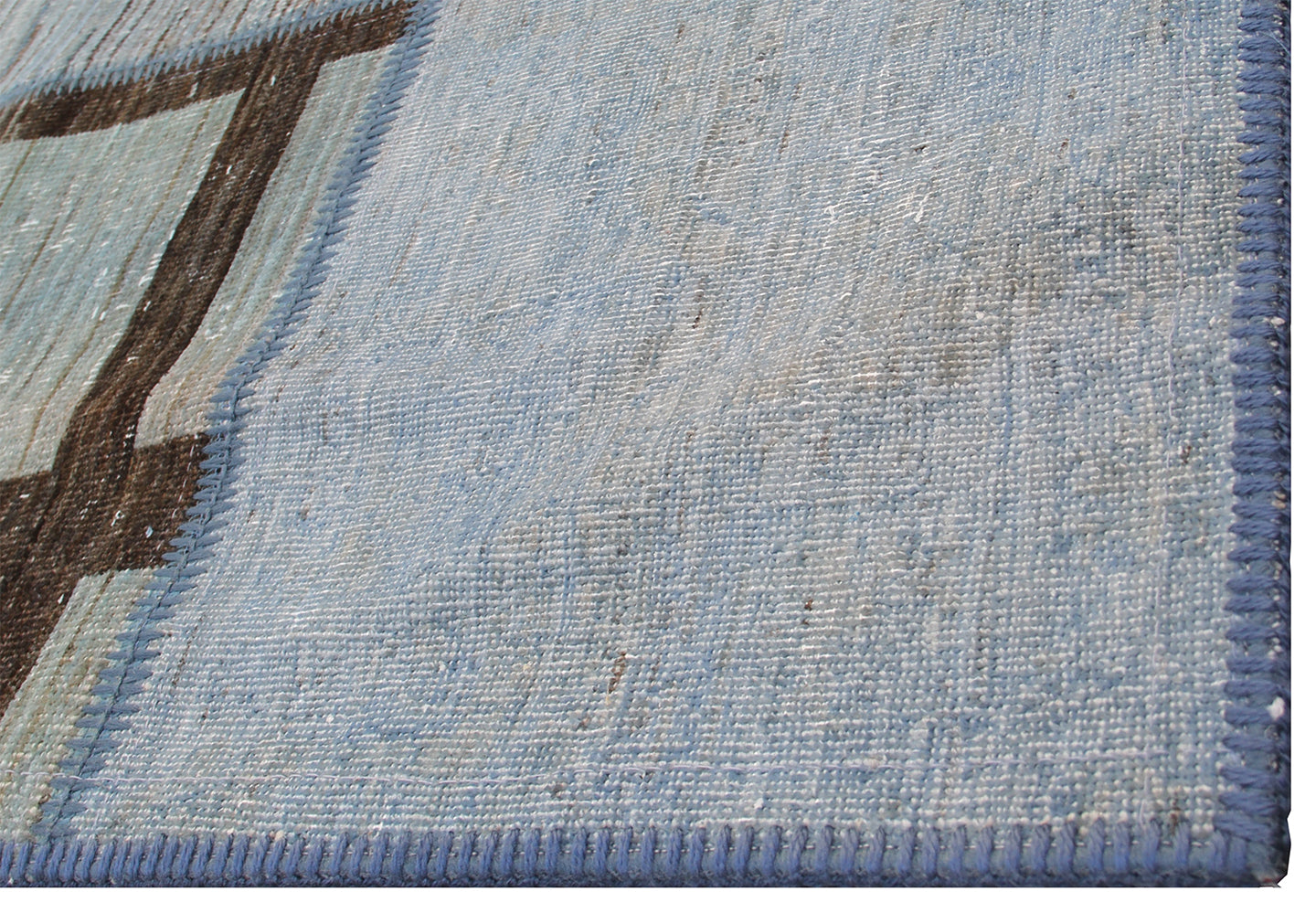 6x8 Overdye Blue Ariana Patchwork Rug