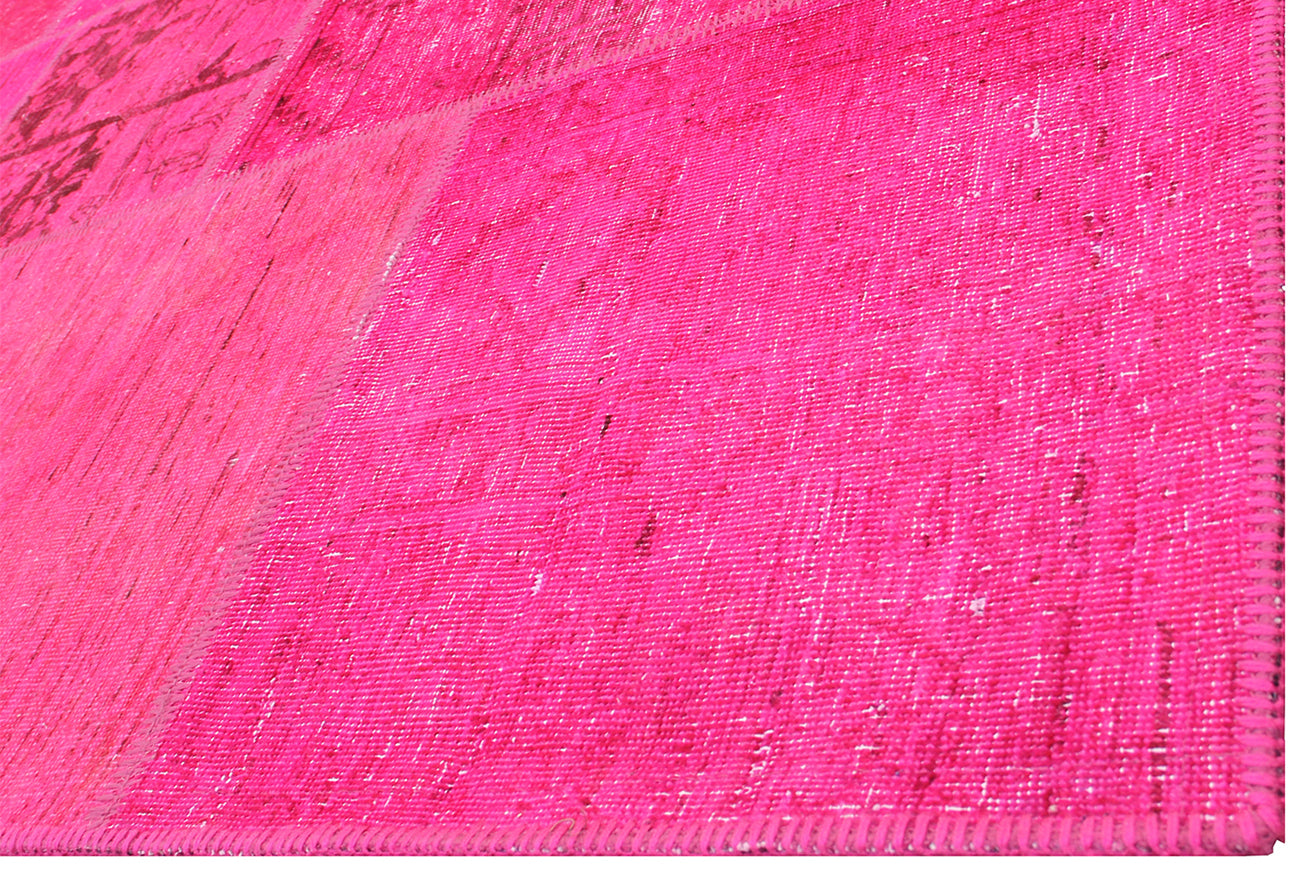 8'x10' Pink Overdye Ariana Patchwork Rug