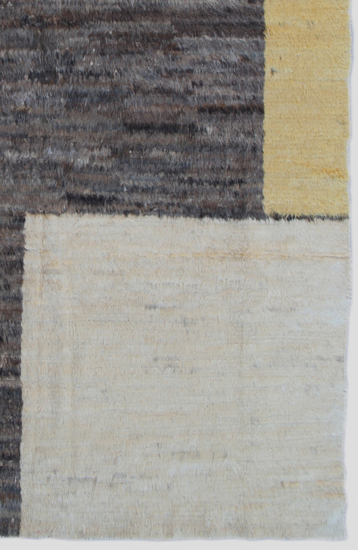 6'x9' Ariana Moroccan Style Blue Grey Yellow Ivory Geometric Abstract Barchi Rug