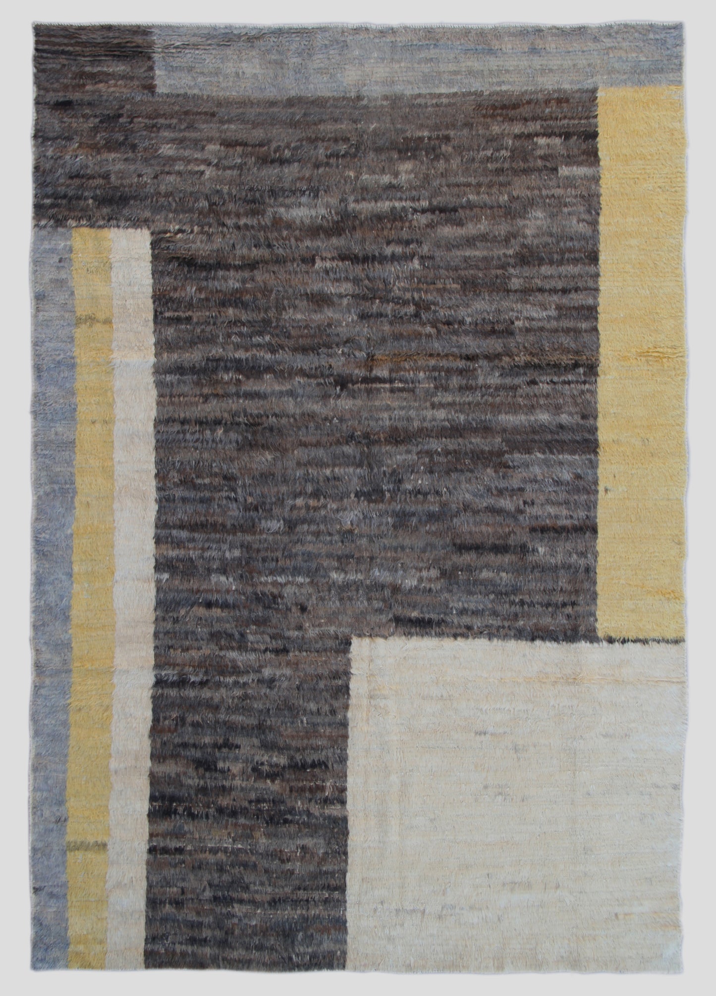 9.00 x 6.01 Ariana Moroccan Style Grey Yellow Ivory Barchi Rug