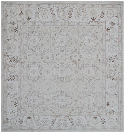 9'x9' Square Ariana Traditional Fine Agra Design Rug