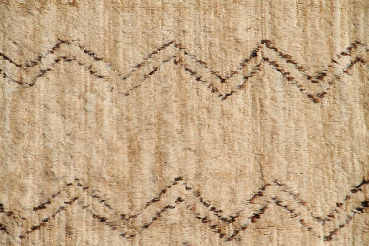 6x9 Ariana Moroccan Style Ivory Brown Barchi Rug