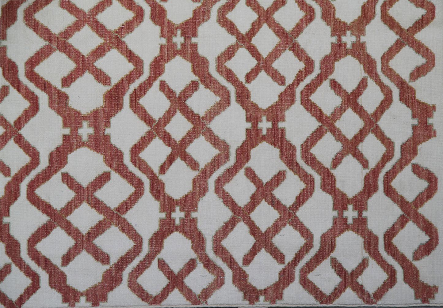 8'x8' Square Geometric Terracotta Ariana Modern Rug