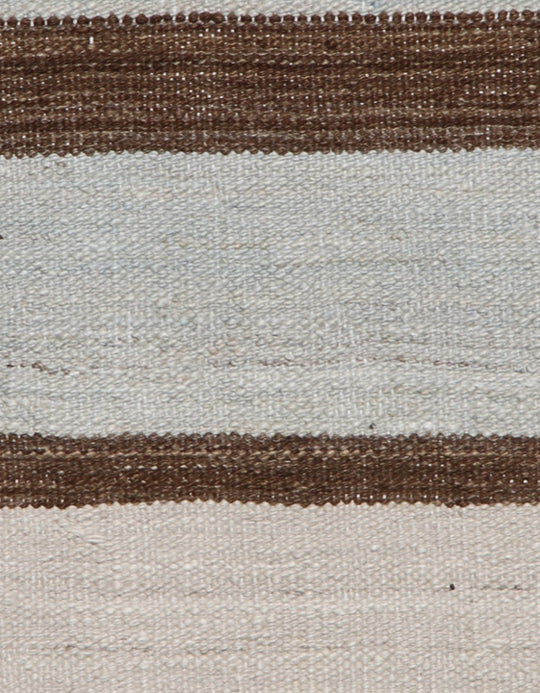 12x18 Ariana Striped Blue Ivory Brown Kilim