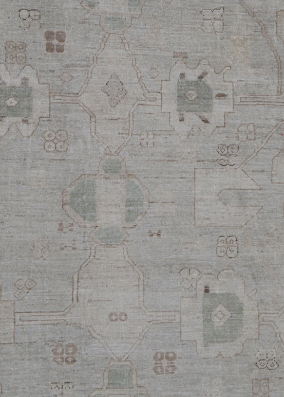 14'x19' Ariana Transitional Bachshayish Design Soft Green Geometric Rug