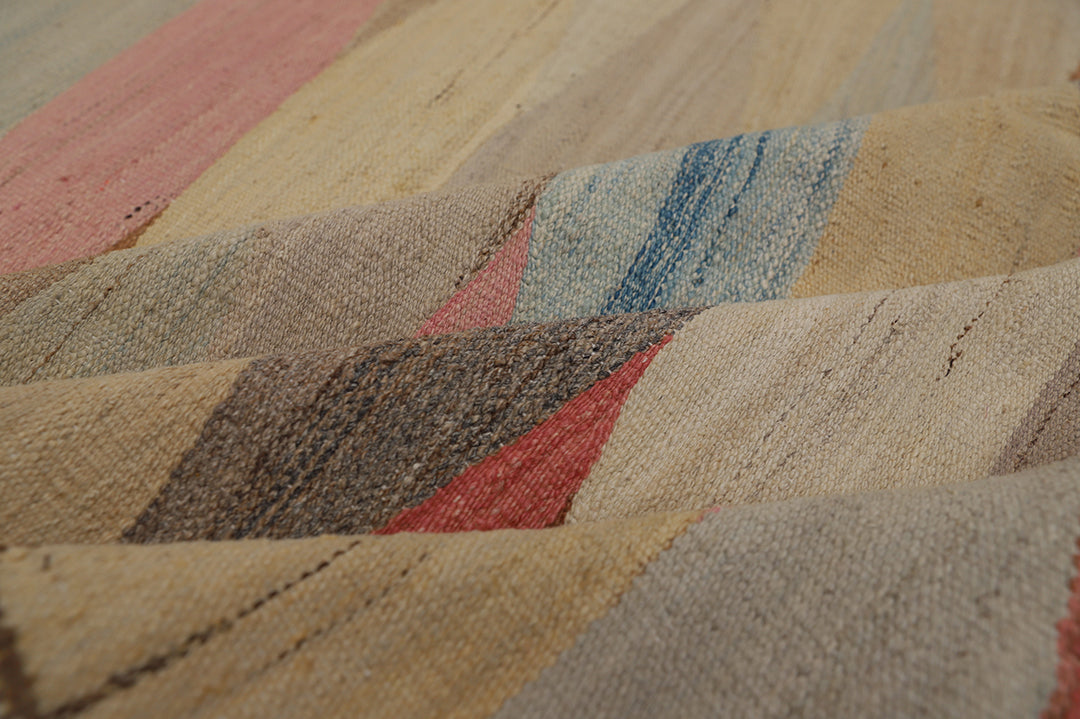 10'x14' Afghan Handwoven Kilim Rug | Multicolor Geometric