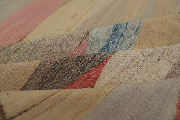 10'x14' Afghan Handwoven Kilim Rug | Multicolor Geometric