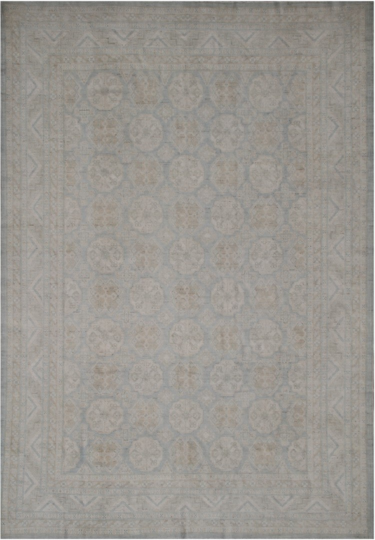 8'x10' Soft Pale Green Ariana Hazara Rug
