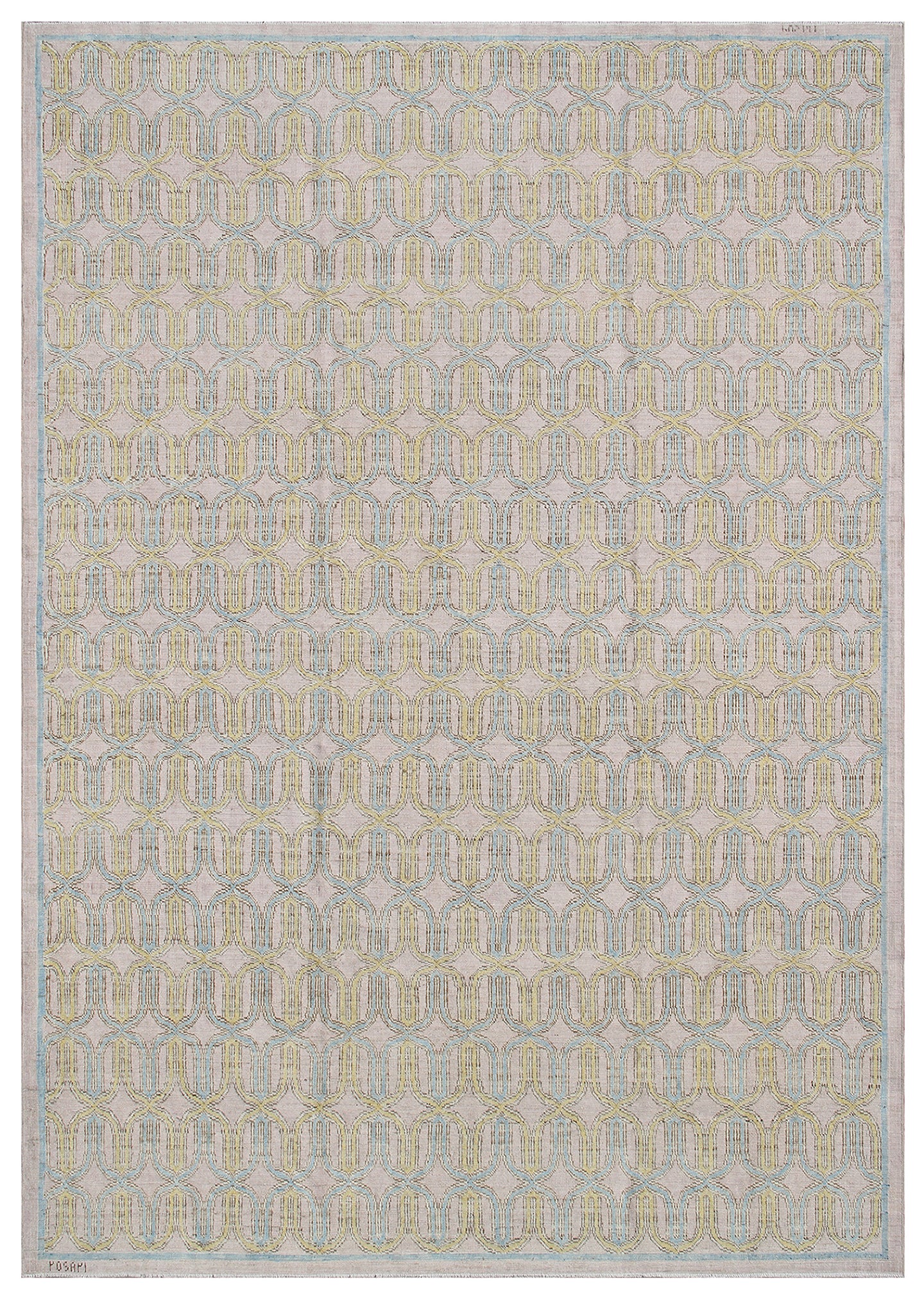 6'x9' Yellow Gold Blue Pink Ariana Modern Rug