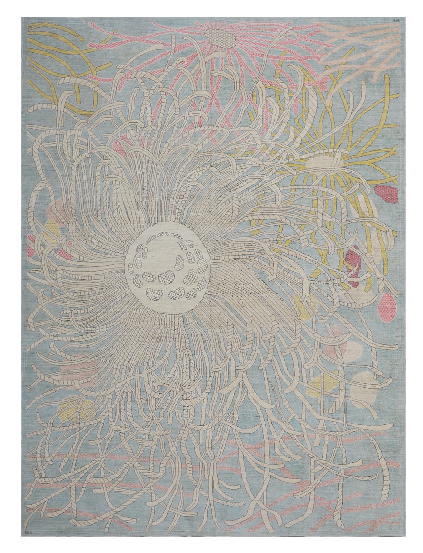 9'x12' Marinelife Design Blue Ariana Modern Rug