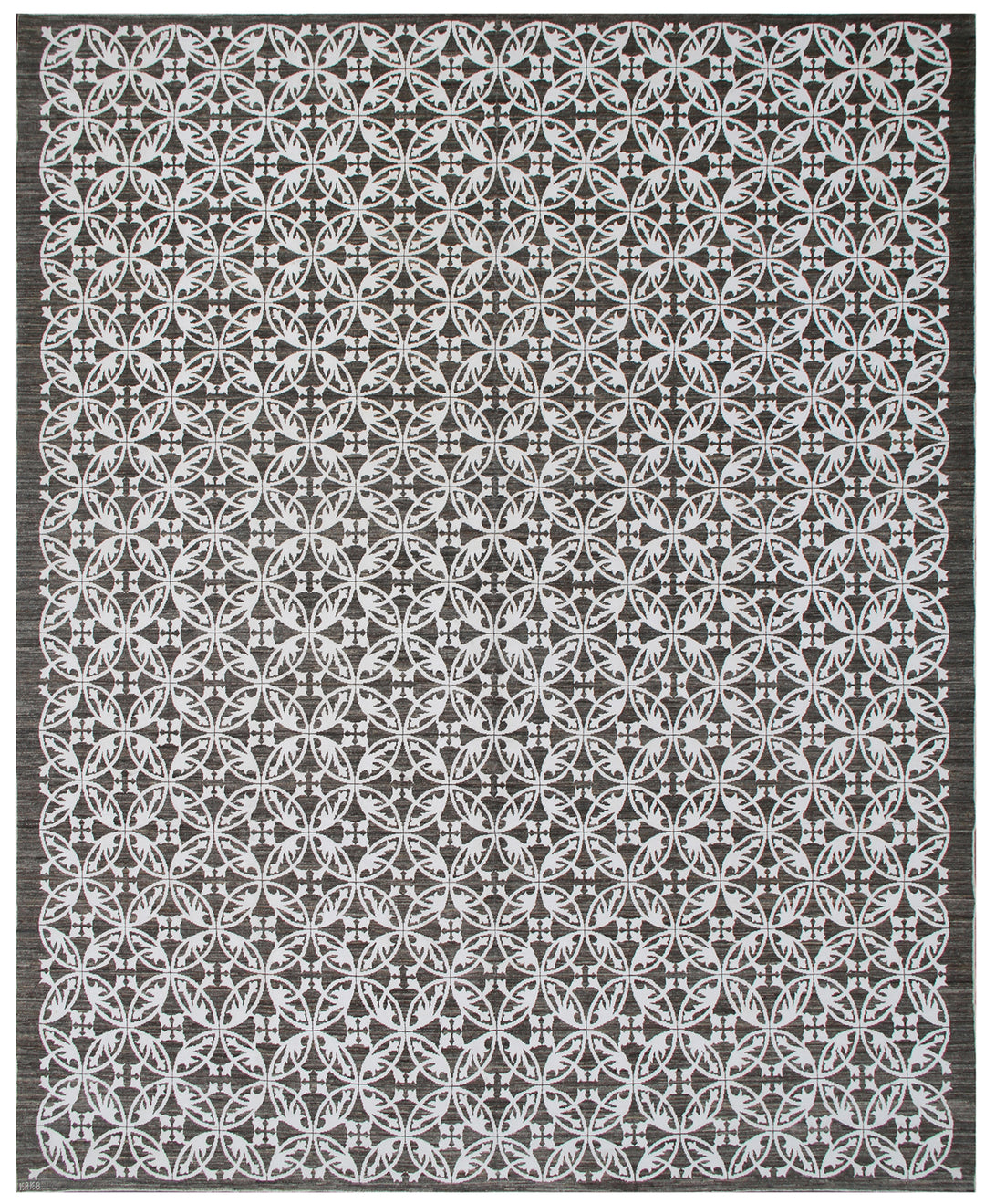 9'x12' Hand-knotted Area Rug | Ariana Modern Brown White Rug