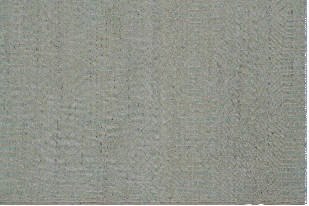 12"x9" Ariana Transitional Blue Beige Modern Design Rug