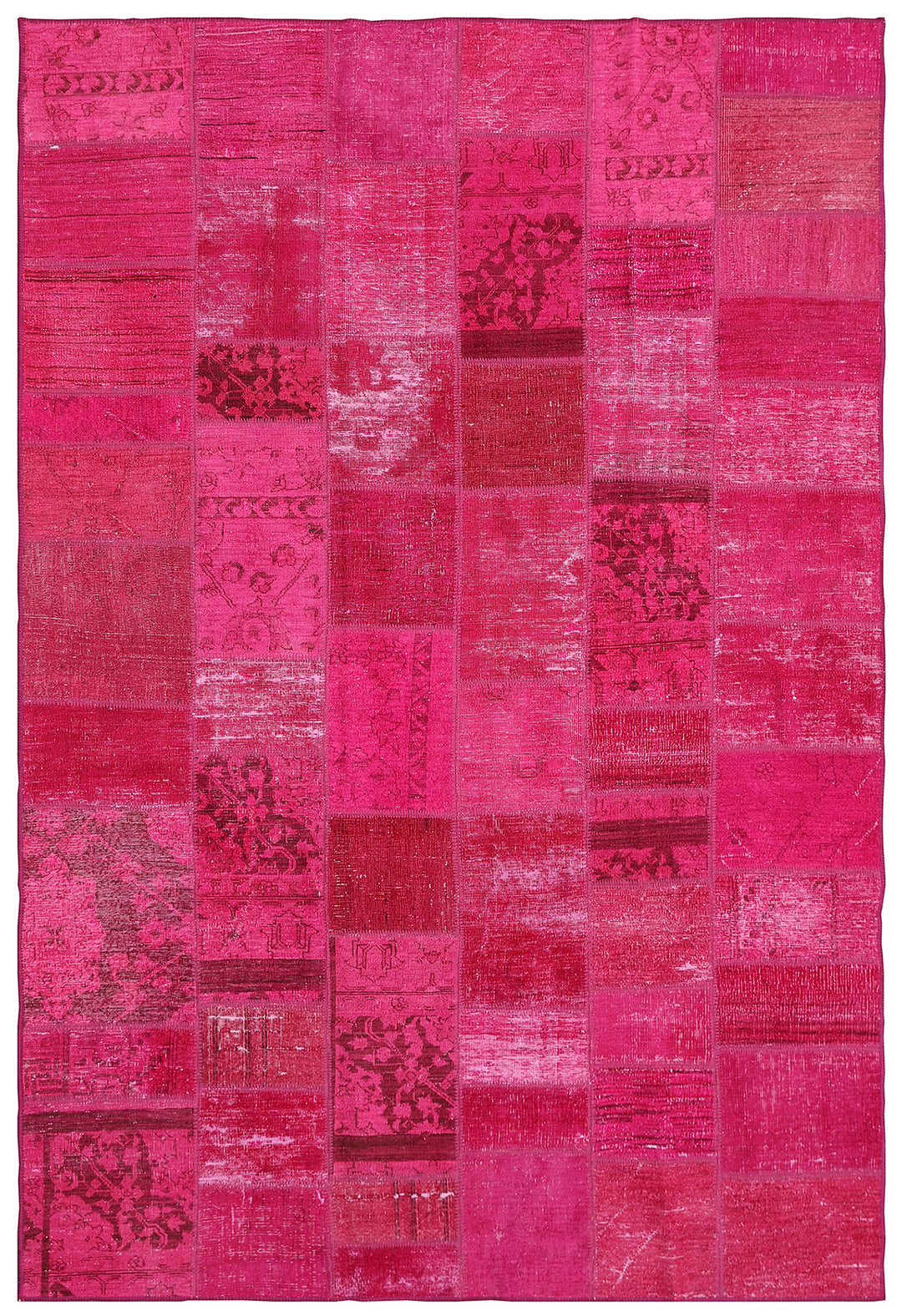 6'x10' Ariana Hot Pink Patchwork Rug