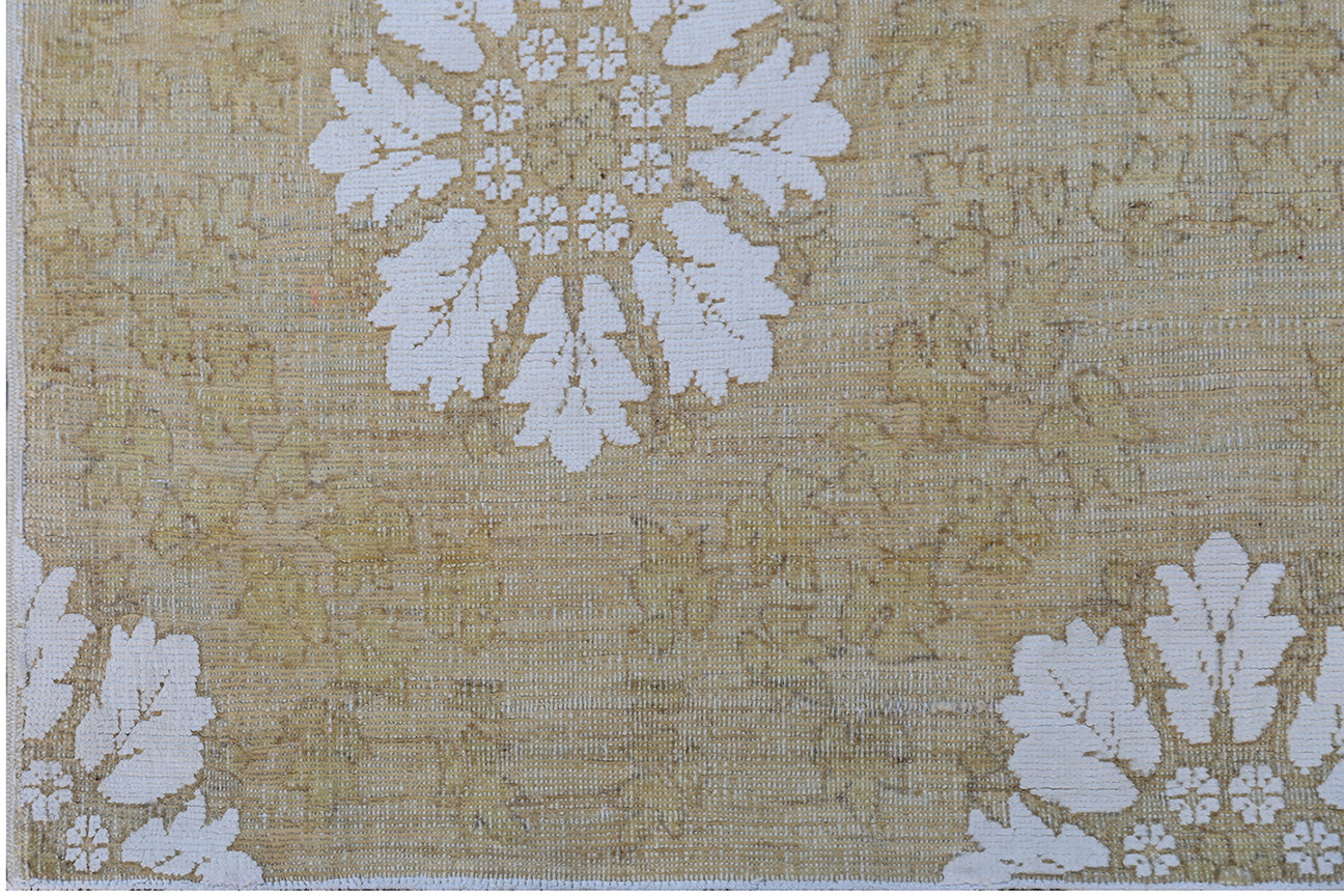3'x9' Ariana Floral Pastel White Modern Design Runner Rug