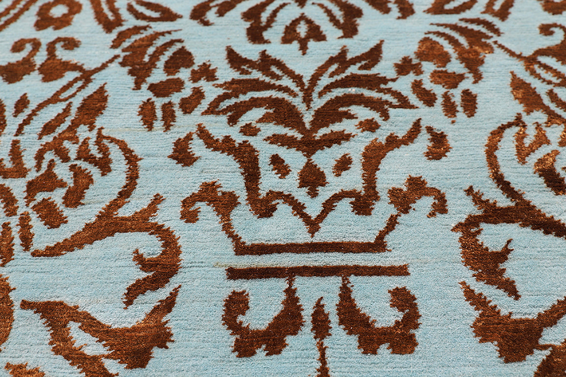 8'x10' Contemporary Damask Design Modern Rug