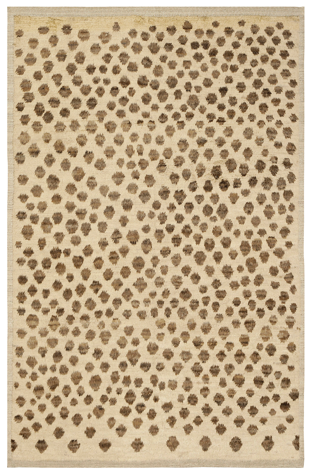 8'x11' Ariana Moroccan Style Ivory and Green Barchi Area Rug